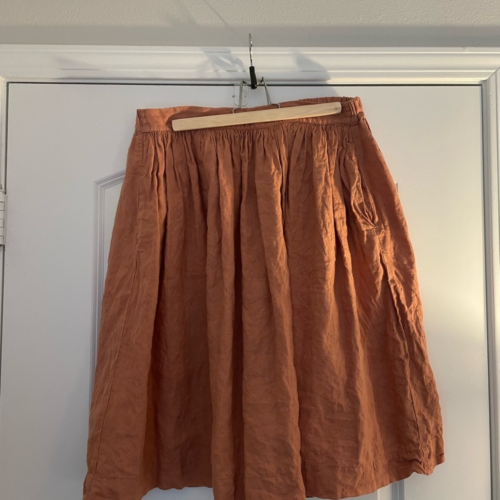 notPERFECTLINEN Pink Linen Skirt - Picture 3 of 9